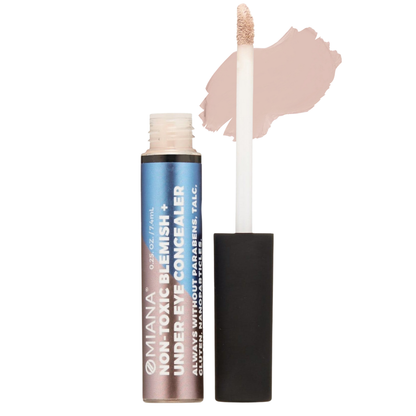 Omiana under-eye concealer with applicator on a white background