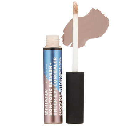 Omiana under-eye concealer with applicator on a white background