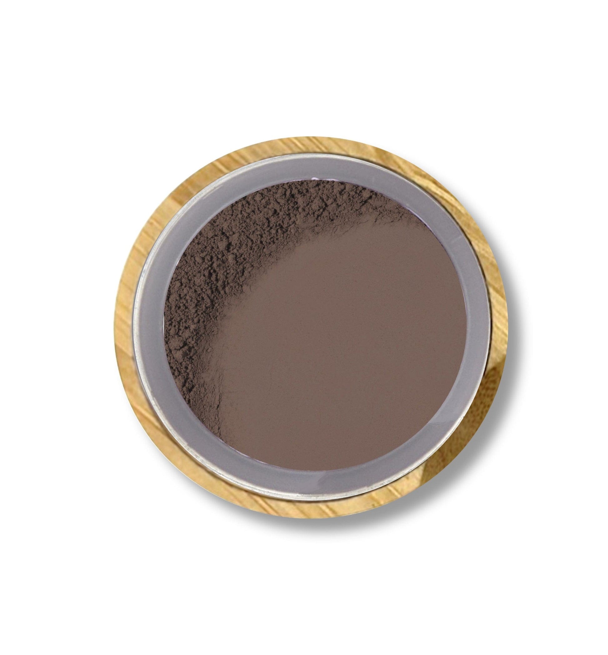 Demure Loose Powder Titanium Dioxide-Free Eyeshadow in bamboo container on white background | Omiana 