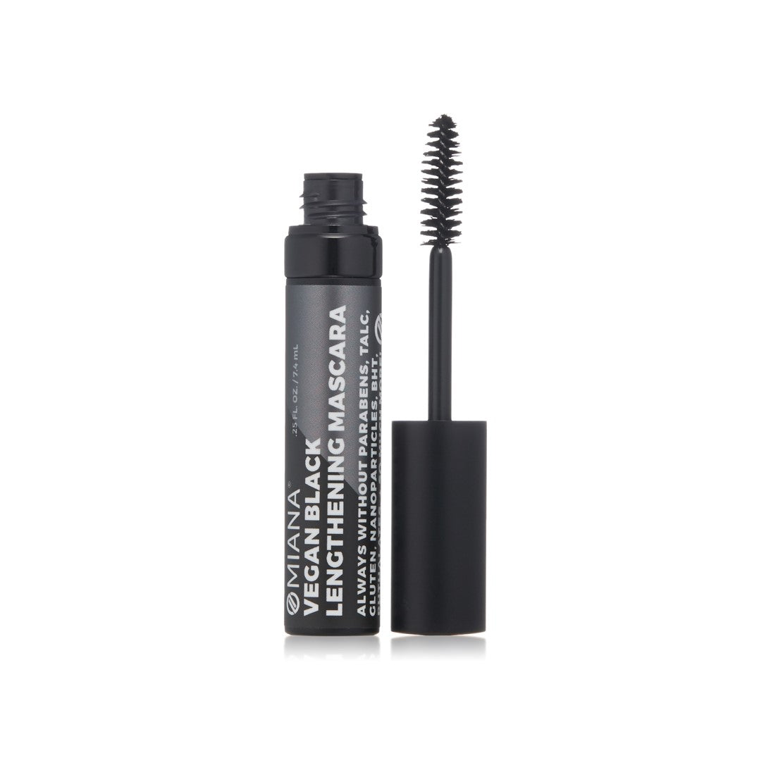 Omiana Vegan Black Lengthening Mascara. Vegan Black Lengthening Mascara - No Mica, Titanium Dioxide. Brilliant at holding a curl & lengthening lashes without nasty chemicals, fillers, dyes, parabens.